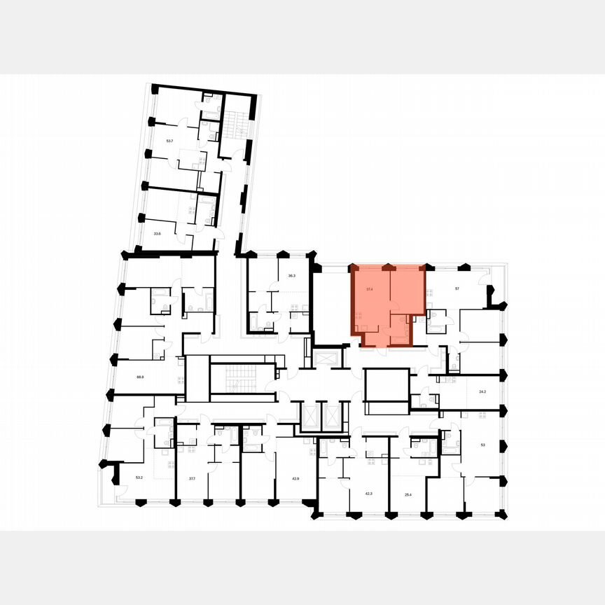 1-к. квартира, 37,4 м², 2/26 эт.