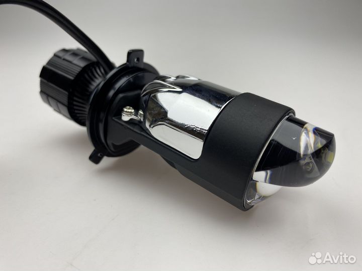 Линзованные диодные LED лампы Н4,мини Билед