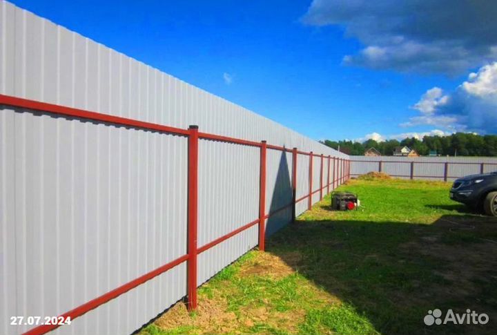 Забор из профнастила под ключ
