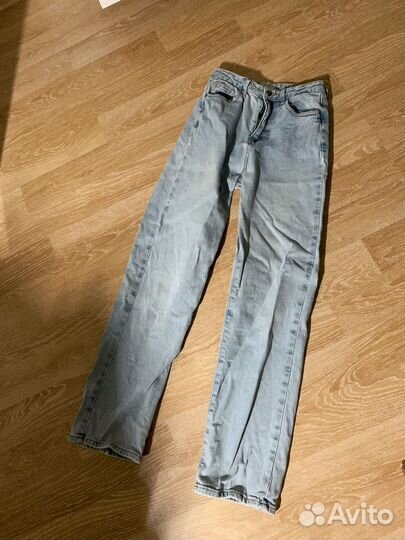 Джинсы голубые широкие женские