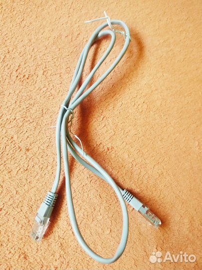 Патч корд сетевой (модем- компьютер) 1 метр