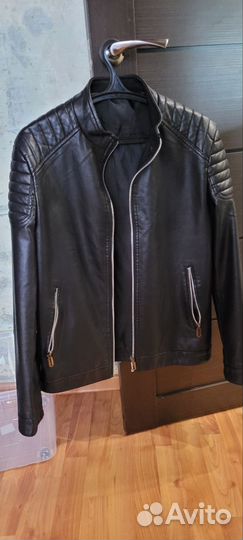 Кожаная куртка мужская 48 50 бу