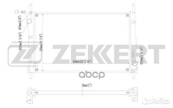 Радиатор охл. дв. Ford Mondeo III 00- mk-1157 Z