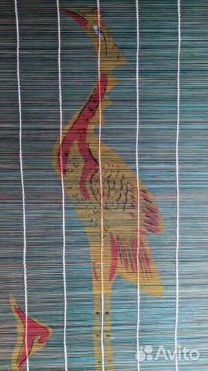 Пано настенное из бамбуковой соломки СССР