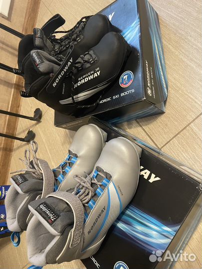 Беговые лыжи, палки, ботинки Nordway