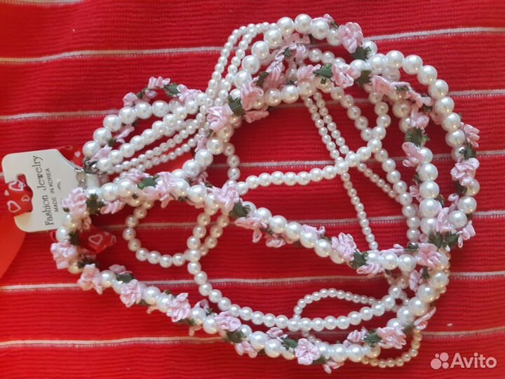 Янтарь, жемчуг