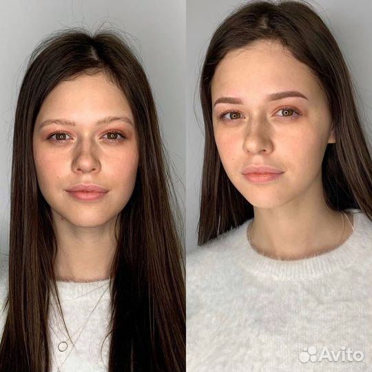 Натуральные брови перманентный макияж