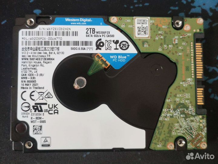 Жёсткий диск 2 Tb для ноутбука