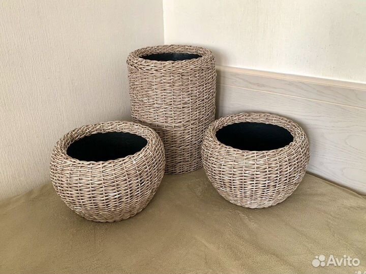 Кашпо Корзина плетеная Ч