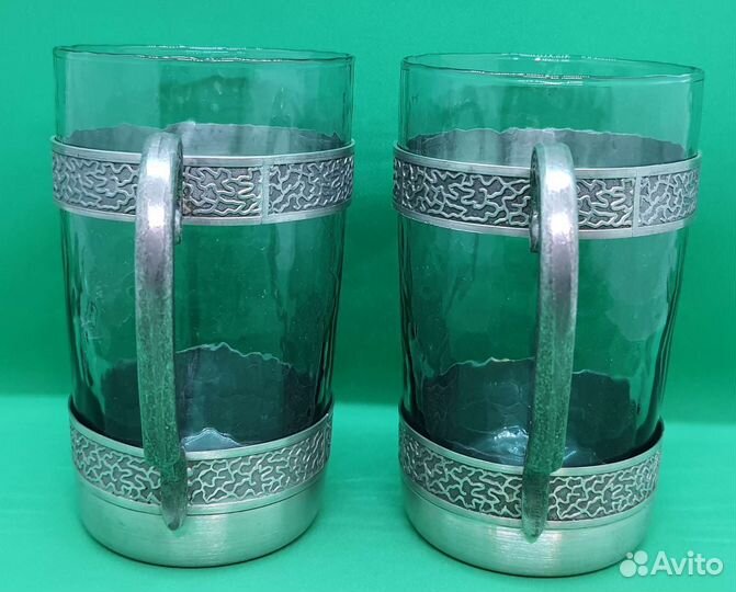 Подстаканник со стаканом, нач 60х гг Норвегия