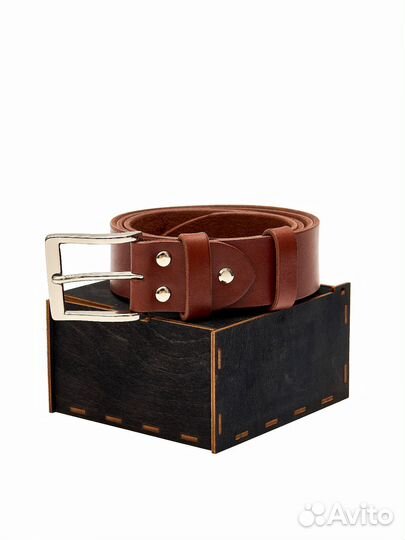 Ремень из натуральной кожи ручной работы