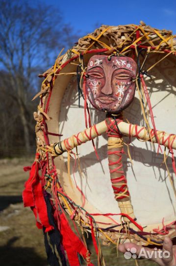 Бубен талеутский с маской духа - помощника
