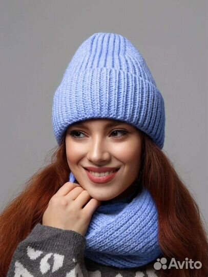 Комплект шапка и снуд