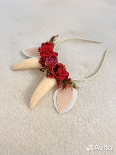 Ободок с рожками козочки