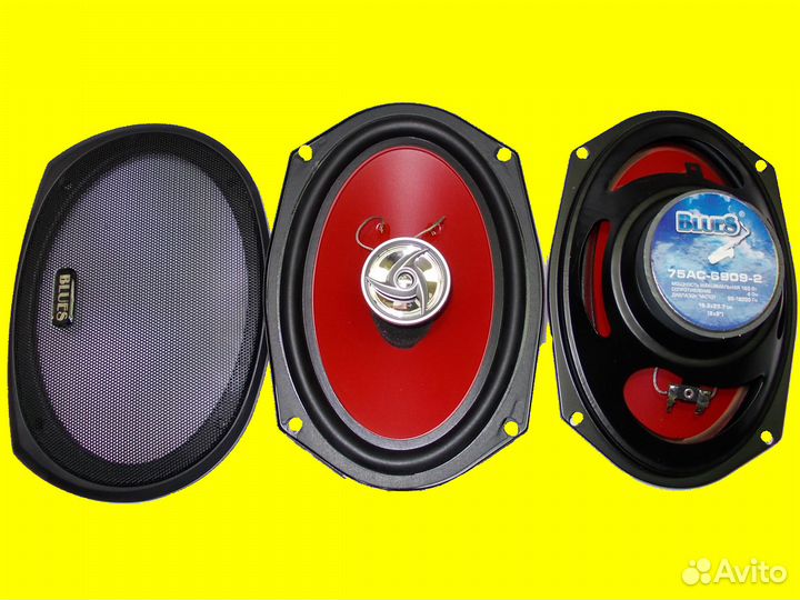 Автоакустика Blues 75ас6909-2 (овалы) с сетками