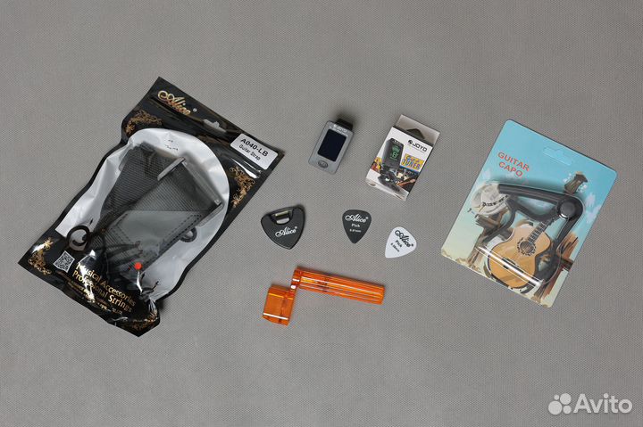 Комплект 8 в 1, белый - Гитара + Аксессуары