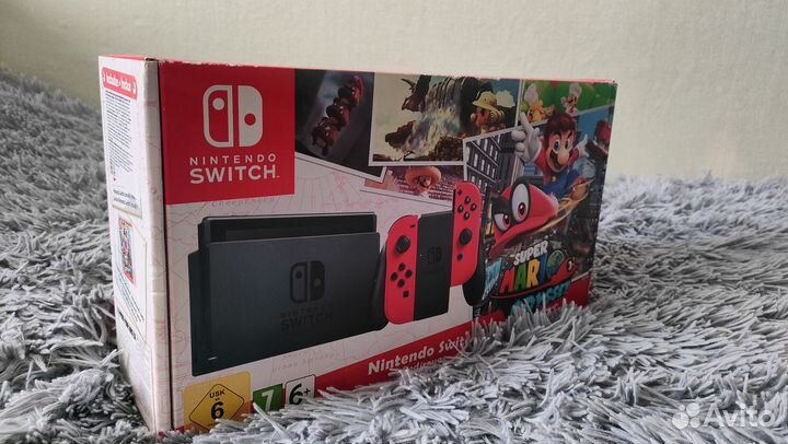 Switch Red Super Mario Odyssey Bundle Новый