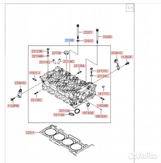 Головка блока Hyundai-Kia