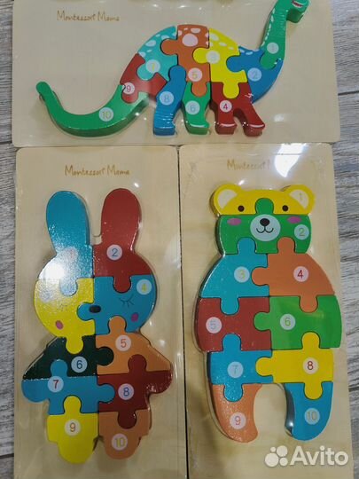Пазлы детские деревянные