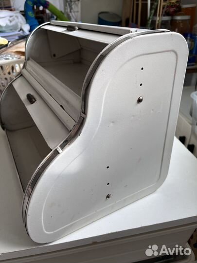 Двухярусная хлебница СССР эмаль белая