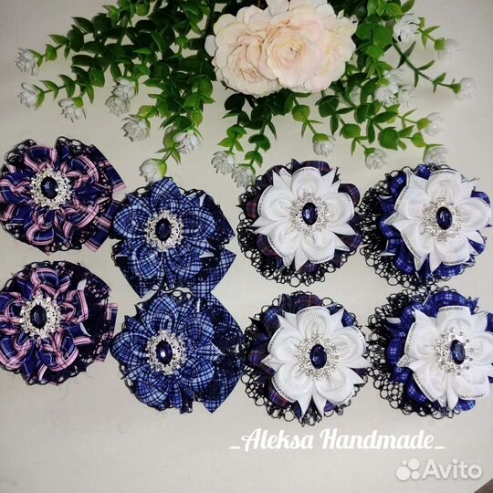 Резинка для волос,школьные бантики камелии