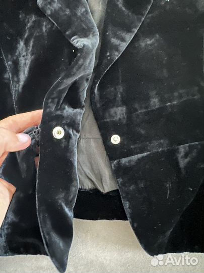 Костюм велюровый чёрный Blumarine Armani