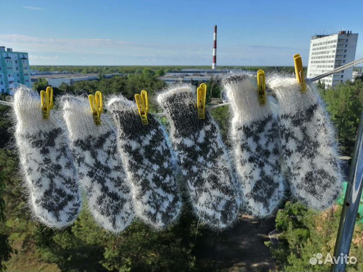 Варежки из козьего пуха