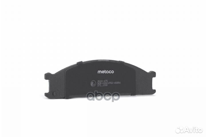 Колодки тормозные передние к-кт 3000476 metaco