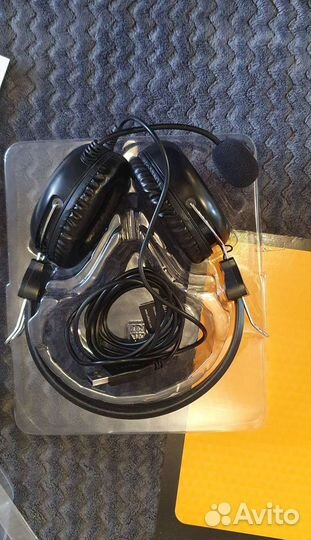 Наушники пк-гарнитура с микрофоном А4 HU-30