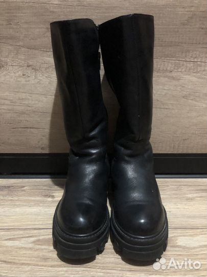 Сапоги зимние натуральная кожа размер 38