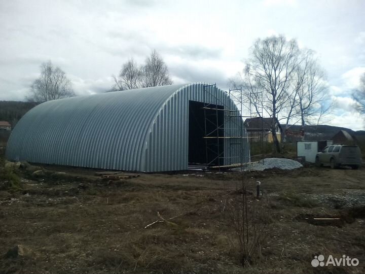 Бескаркасный ангар