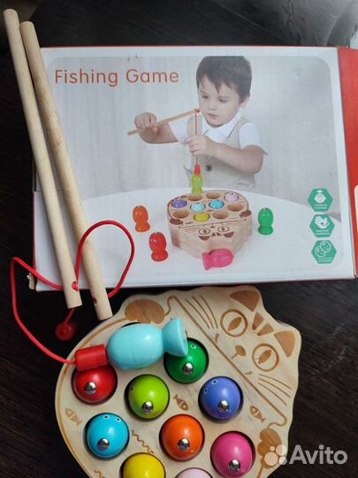 Игра рыбалка магнитная деревянная развивающая