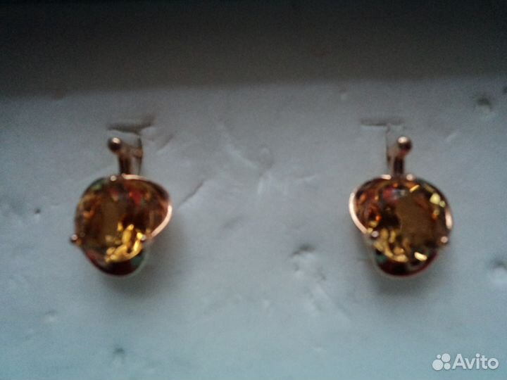 Серьги серебряные (позолоченные)