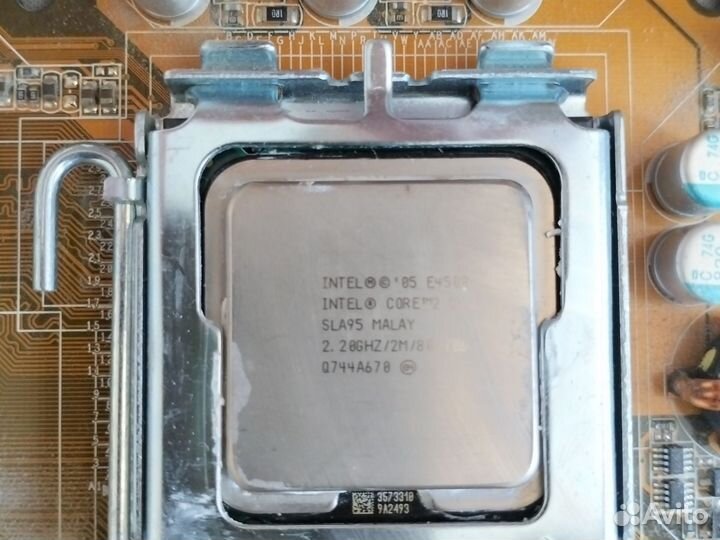 Комплект core 2 duo e4500 мать асус, кулер,бп 360w