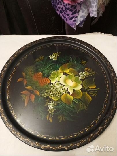 Поднос металл, жостовский, непользовались