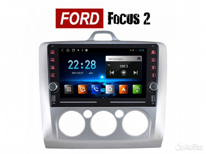 Topway ts10 Ford Focus 2 кондиционер CarPlay 3/32g