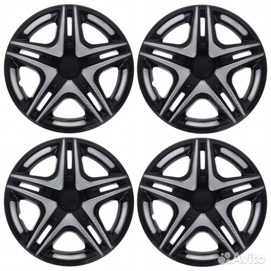 Колпаки колесные Dakar Super Black R15 комплект