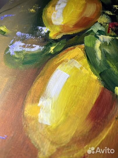 Картина масло «Лимоны» 18х24