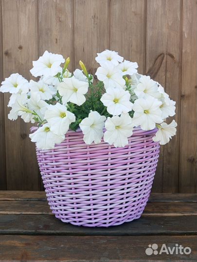 Кашпо из искусственного ротанга, 10л