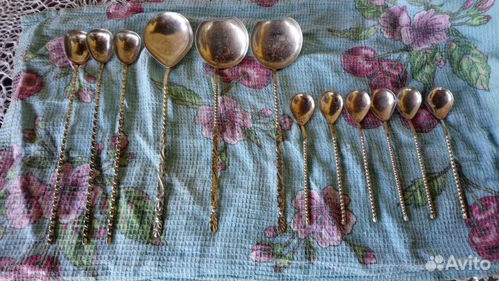 Набор ложек мельхиор СССР