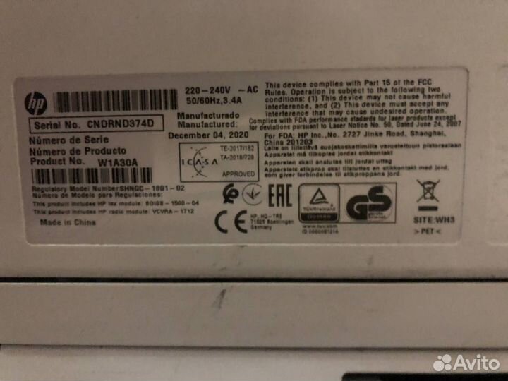 Принтер HP laserJet Pro MFP M428fdn