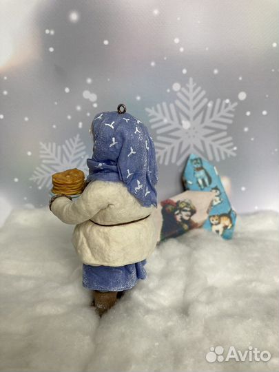 Ватная елочная игрушка