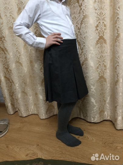 Юбки школьные серые