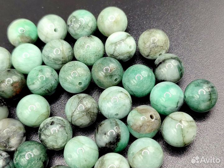 Изумруд берилл бусины 9 мм