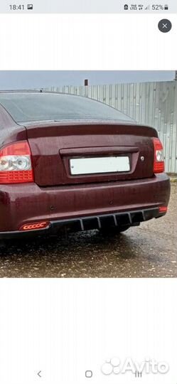 Диффузор на задний бампер priora