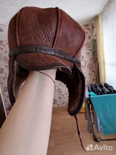 Шапка ушанка женская натуральный мех