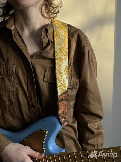 Гитарный ремень ручной работы