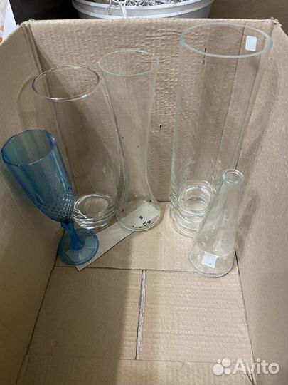 Вазы стеклянные