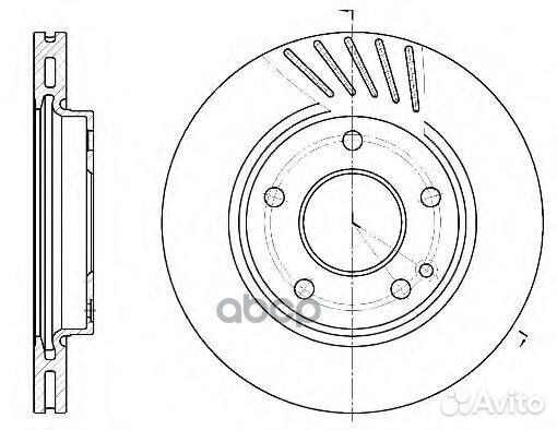 6527.10 диск тормозной передний MB W168 1.4-1