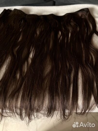 Натуральные волосы на трессе русые